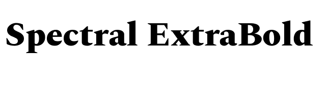 Spectral ExtraBold font preview