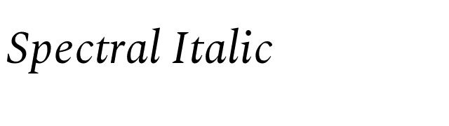 Spectral Italic font preview