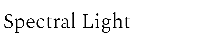 Spectral Light font preview