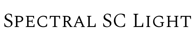 Spectral SC Light font preview