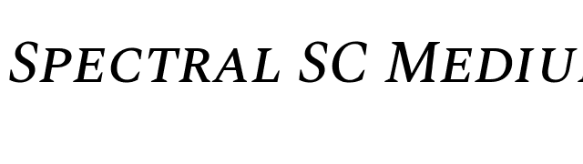 Spectral SC Medium Italic font preview
