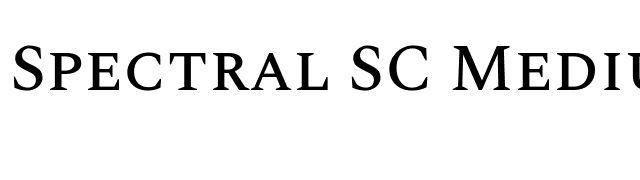 Spectral SC Medium font preview