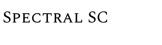 Spectral SC font preview