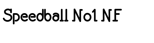 Speedball No1 NF font preview