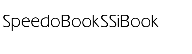 Speedo Book SSi Book font preview