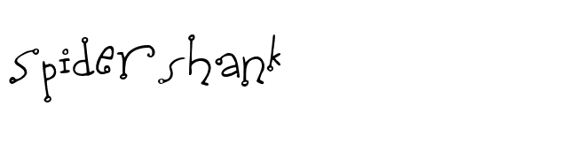 Spidershank font preview