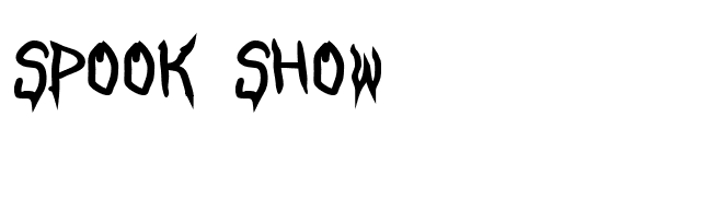 Spook Show font preview