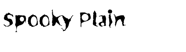 Spooky Plain font preview