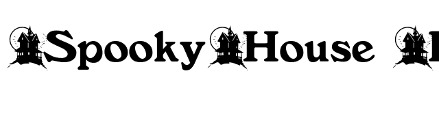 SpookyHouse Becker font preview
