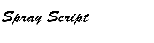 Spray Script font preview