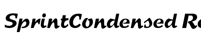 SprintCondensed Regular font preview