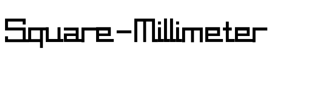 Square-Millimeter font preview