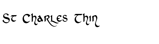 St Charles Thin font preview