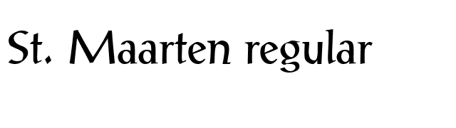St. Maarten regular font preview