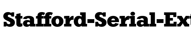 Stafford-Serial-ExtraBold-Regular font preview