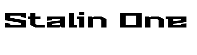 stalin-one font preview