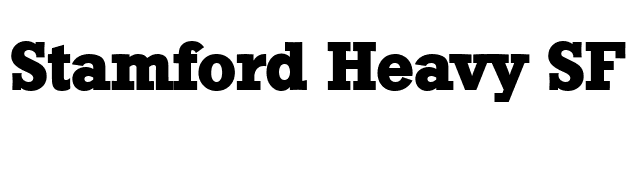 Stamford Heavy SF Bold font preview