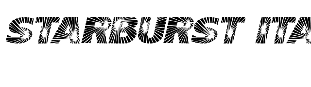 Starburst Italic font preview