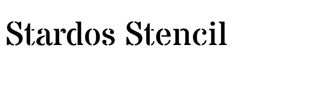 Stardos Stencil font preview