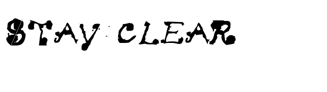 stay-clear font preview