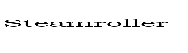 Steamroller font preview
