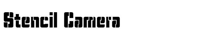 Stencil Camera font preview
