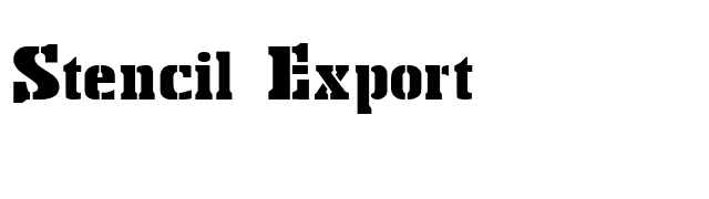 Stencil Export font preview