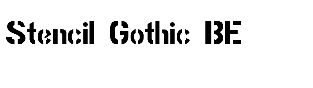 Stencil Gothic BE font preview