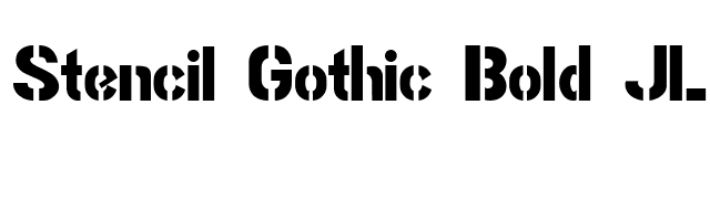 Stencil Gothic Bold JL font preview