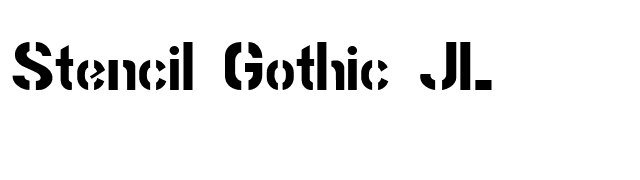 Stencil Gothic JL font preview