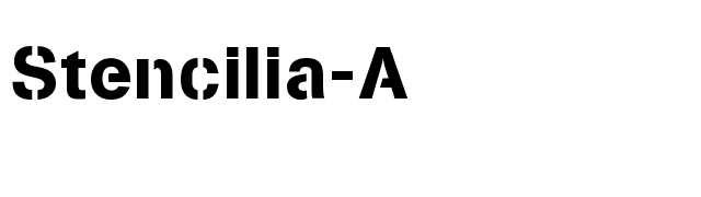 Stencilia-A font preview