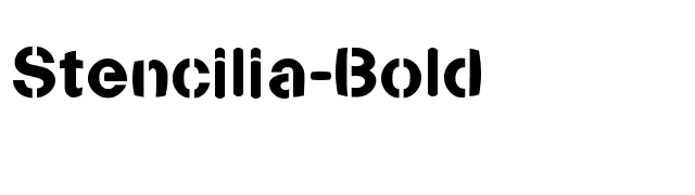 Stencilia-Bold font preview