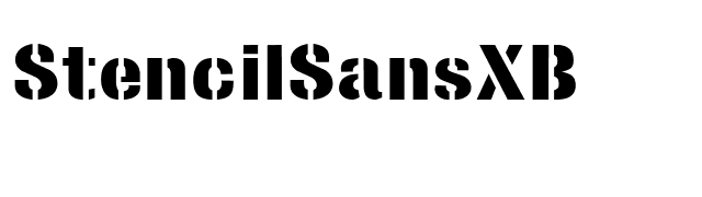 StencilSansXB font preview