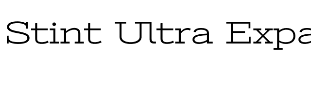 Stint Ultra Expanded font preview
