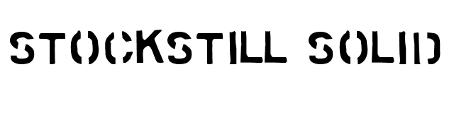 Stockstill Solid font preview