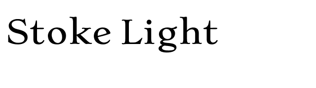 Stoke Light font preview