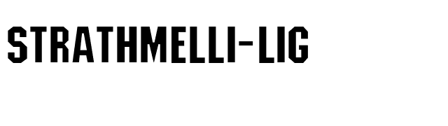 Strathmelli-Lig font preview