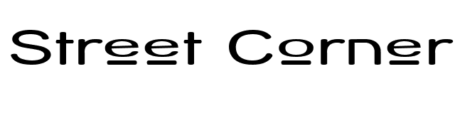 Street Corner Upper Extend font preview