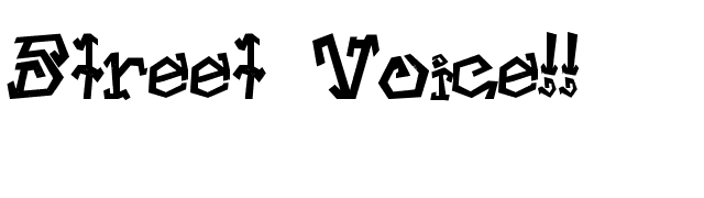 Street Voice!! font preview