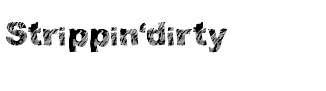 strippindirty font preview