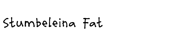 Stumbeleina Fat font preview