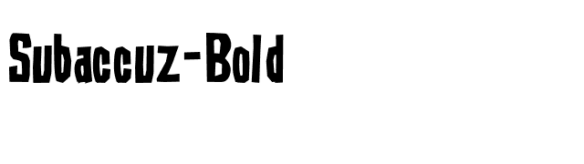 Subaccuz-Bold font preview