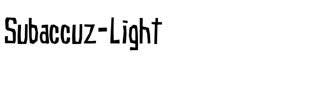 Subaccuz-Light font preview