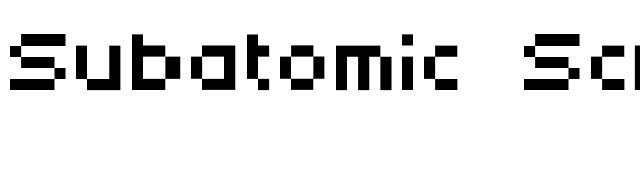 Subatomic Screen Condensed font preview