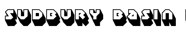 Sudbury Basin 3D font preview