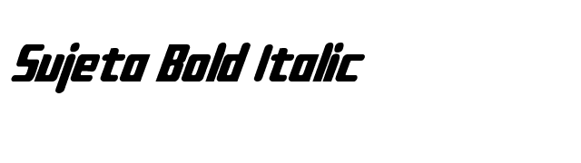 Sujeta Bold Italic font preview