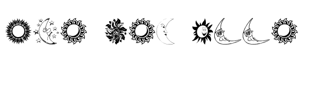 Sun and Moon font preview