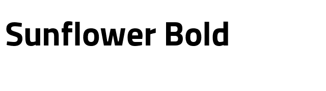 Sunflower Bold font preview