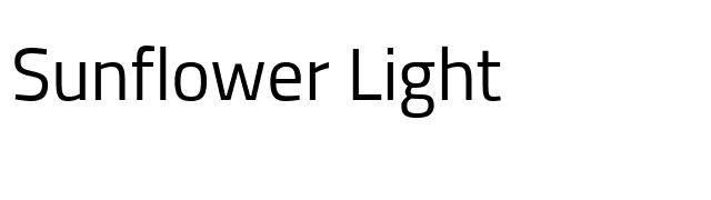 Sunflower Light font preview