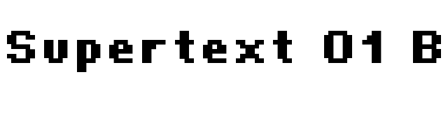 Supertext 01 Bold font preview